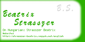 beatrix strasszer business card